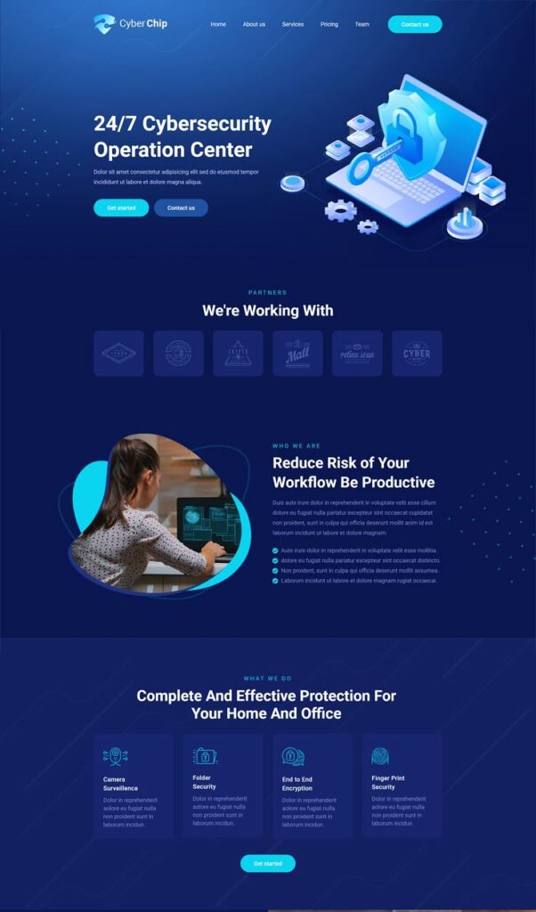 cyberchip web security html template