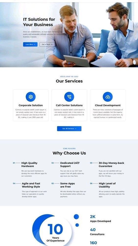 our agency will develop a topnotch business website